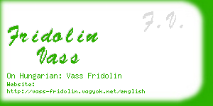 fridolin vass business card